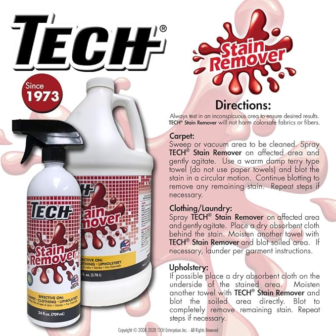 TECH Stain Remover, 24 oz Spray Bottle, - Image 4
