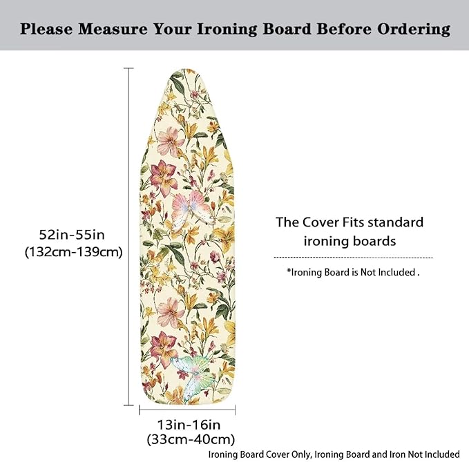 Butterfly Daisy Flower Ironing Board Pad and Cover Durable Thick Daisy Ironing - Image 5