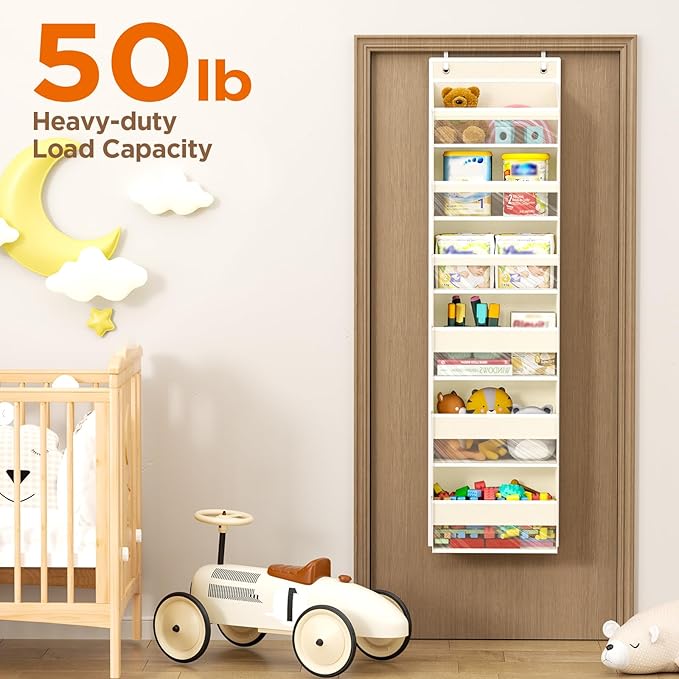 Over The Door Organizer, 6 Shelf Door Hanging Organizers - Image 5
