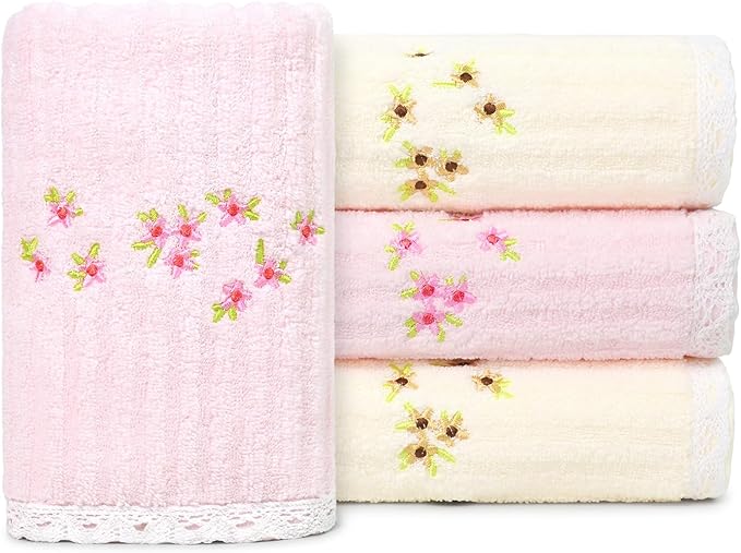 Jacquotha Hand Towels for Bathroom – Soft Cotton, 13x29 Inches, Embroidered by Jacquotha