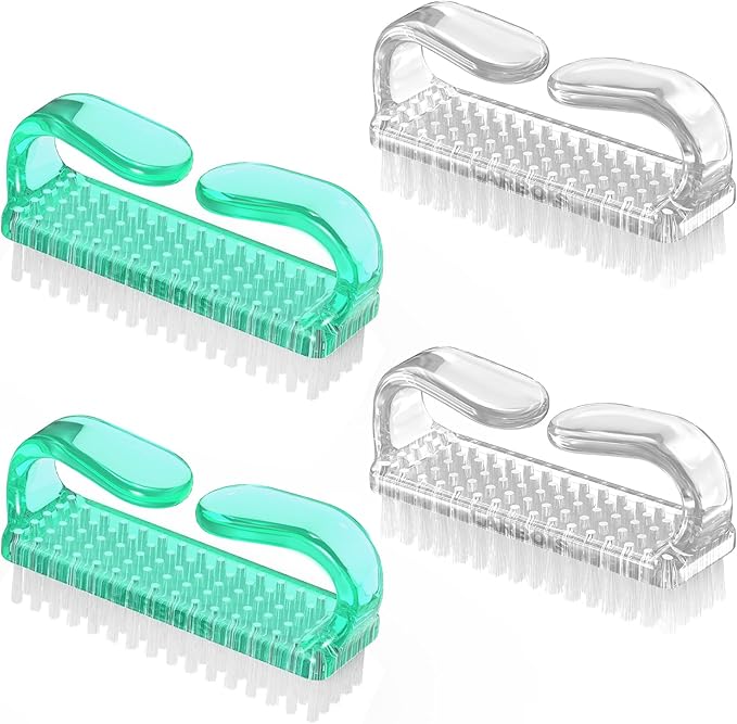Handle Grip Nail Brush, Hand Fingernail Brush Cleaner Scrubbing Kit Pedicure by Larbois