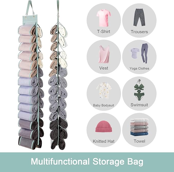 Legging Organizer Storage, T-Shirt Hanging Closet Hanging Clothes Organizer - Image 4