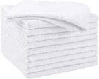 HOMEXCEL White Microfiber Cleaning Cloths, 10 Pack Microfiber Towels by HOMEXCEL