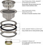 3-1/2 Inch Brushed Nickel Sink Strainers - Image 6