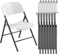 Nazhura 350 Weight Limit Heavy Duty Plastic Folding Chair with Reinfoced Steel Frame for Indoor and Outdoor, Wedding, Party, Restaurant, Meeting Room, Patio and Garden (White, 8 Pack) by NazhuraGoodCompanionAtHome