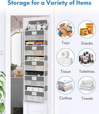 Over The Door Organizer Hanging, 2 Pack 5 Shelf Behind The Doors Storage - Image 6
