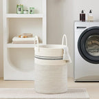VIPOSCO Large Laundry Hamper, Tall Woven Rope Storage Basket - Image 7