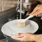 Dish Brush with Built-in Scraper - Image 2