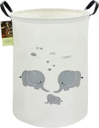 HUNRUNG Laundry Hamper, Large Canvas Fabric Lightweight Storage Basket Toy by HUNRUNG