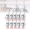 Space-Saving Clothespin Hat Pants Storage Hanging Travel Hook, Stainless Steel by Soputry