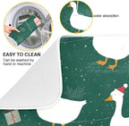 Christmas Geese Pattern Dish Drying Mat - Image 2