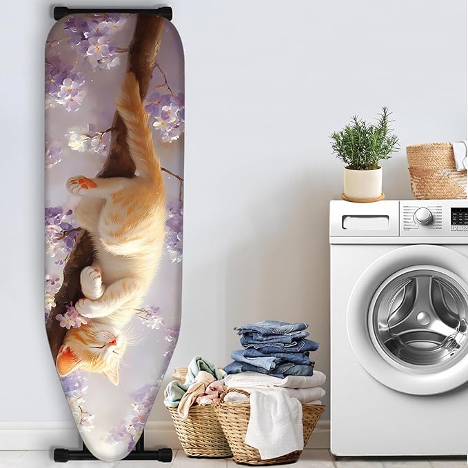 Nuxovilar Sleeping Orange Kitten Among Blossoms Ironing Board Cover, This Cover - Image 3