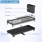 Small Dish Drying Rack, Compact Sink Dish Drainer Plate Rack Organizer - Image 6