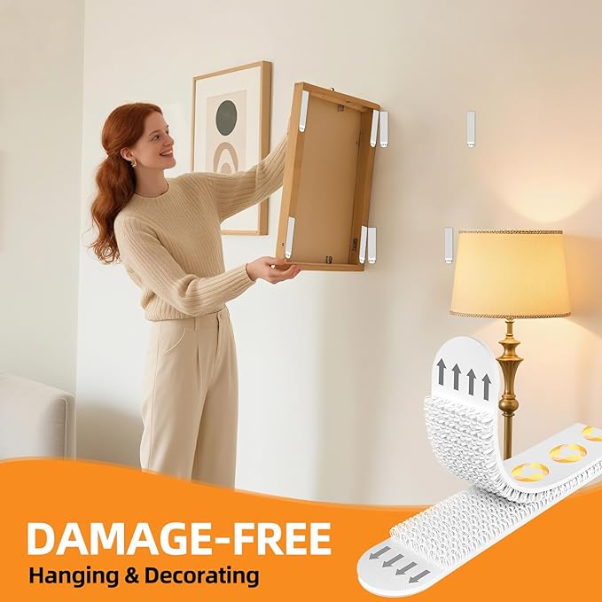 XL Picture Hanging Strips Heavy Duty, 40 Strips Damage Free Removal Picture - Image 3