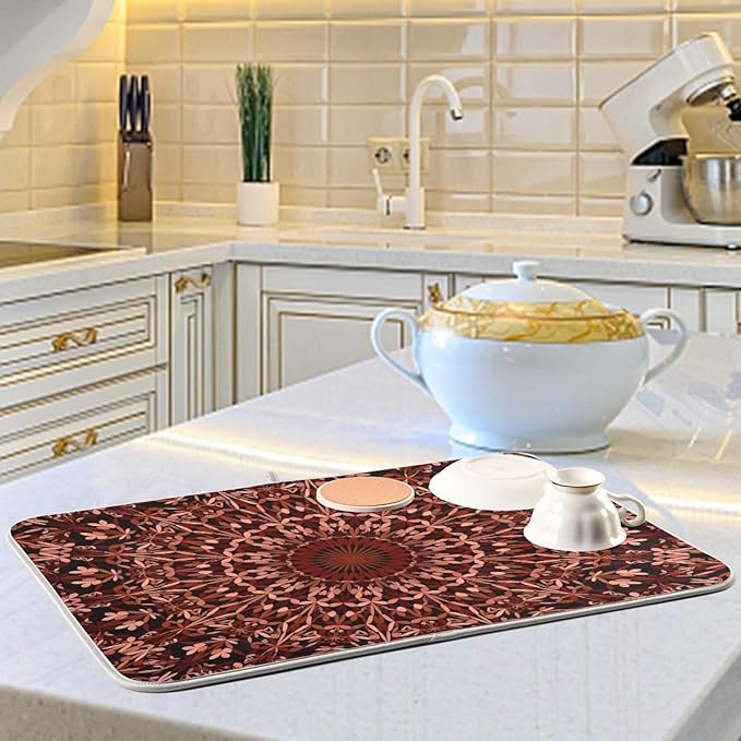 Super Absorbent Dish Drying Mat, Microfiber Fast-Drying Dish Mat, Kitchen Dish - Image 6