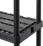 Gracious Living 4 Pack Light Duty Storage Shelves, Knect-A-Shelf 4-Shelf Ventilated Shelving Rack Organizer for Home, Garage, Basement & Laundry, Black - Image 9