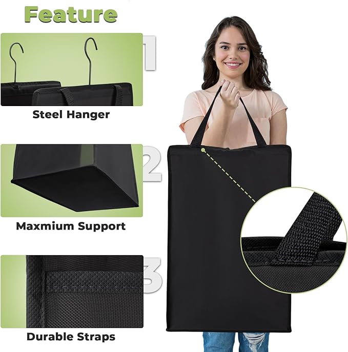 Fentec Hanging Laundry Hamper, Hanging Laundry Basket, Slim Laundry Hamper Bag - Image 3