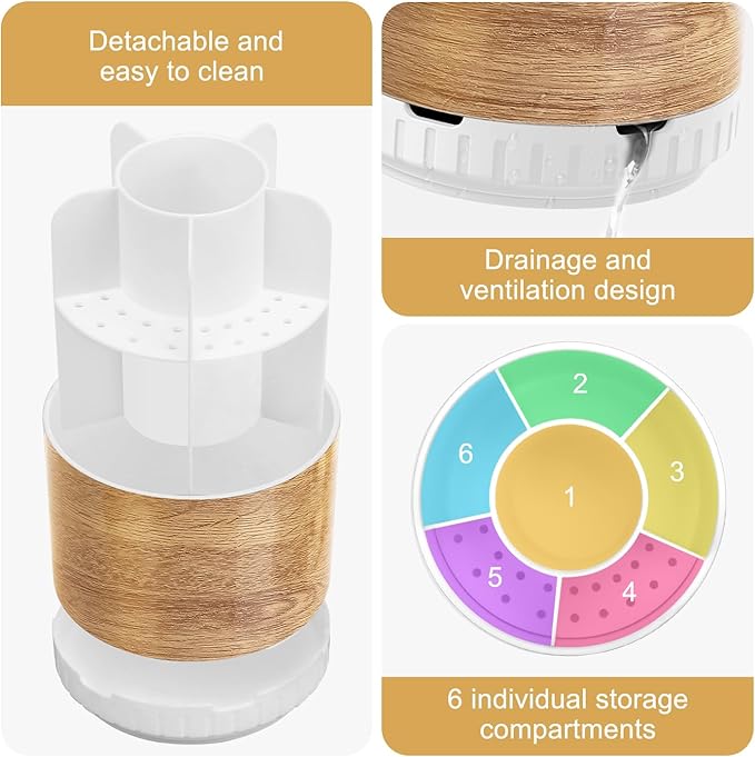 Wood Toothbrush Holders Organizers - Image 6