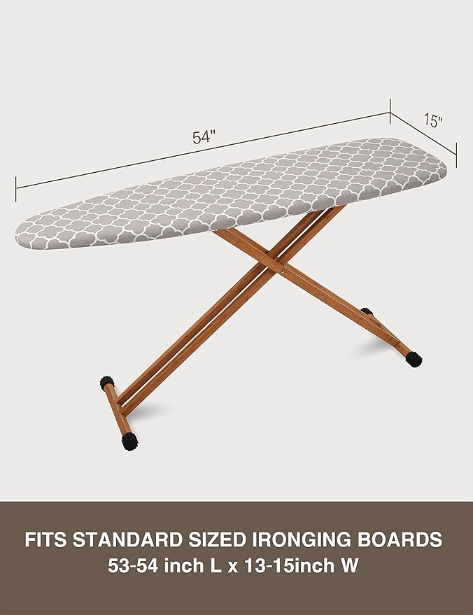 Ironing Board Cover and Pad 15"x54" Extra Thick Natural Cotton, Scorch and - Image 6