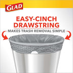 Glad Medium Trash Bags, 8 Gallon, Lemon Fresh Bleach Garbage Bags, Resists - Image 3
