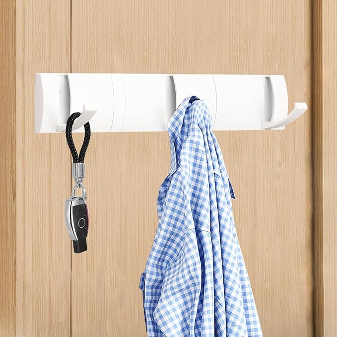 Folding Coat Hooks, Wall Mounted Coat Rack - Image 8