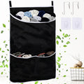Black Hanging Laundry Hamper Bag, XL Door Hanging Hamper by OFIDELITY