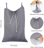 Linen Hanging Laundry Bag, Over The Door Laundry Hamper - Image 2