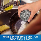 10 Pack Stainless Steel Scrubber, Steel Wool Srubber - Image 4