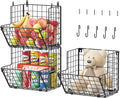 X-cosrack Metal Wire Basket Wall Mount, 3 Tier Wall Storage Organizer by X-cosrack