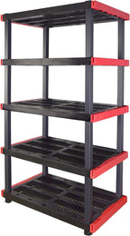 CX Craftsman 5-Tier Highly Durable Storage Rack, 5 Shelves That Support up to 200lbs/shelf, Organization and Storage, Weather-Resistant Design, Easy Assembly, American Made (72.3”H x 40”W x 24”D) by BLACKYELLOW