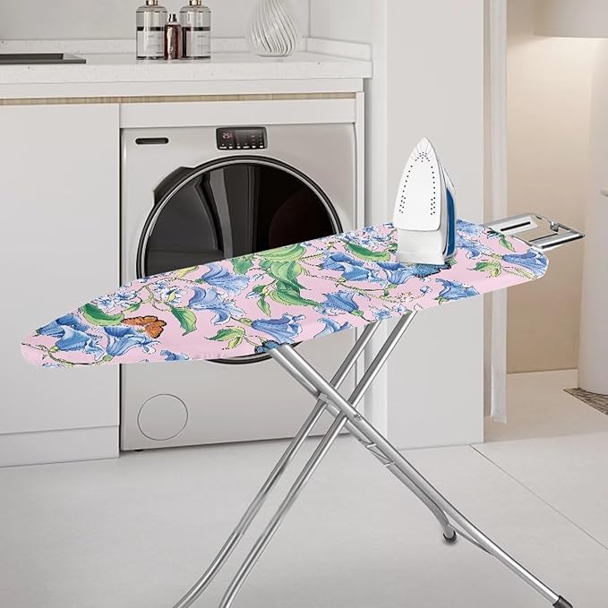 Blue Flower Butterfly Ironing Board Cover and Pad Standard Ironing Board Cover - Image 2