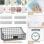 Hanging Wall Wire Basket-4Pack, Large Metal Organizer Baskets & Bathroom Shower - Image 8