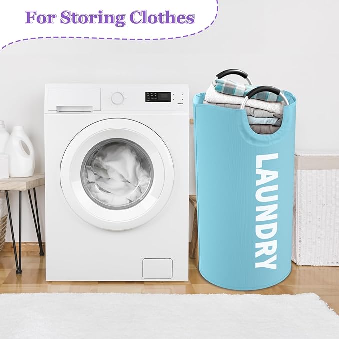 95L 3Pack Large Laundry Hamper, Foldable Laundry Basket - Image 6