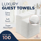 100 Count White Luxury Linen-Feel Paper Towels, Soft And Absorbent Cloth-Like - Image 2