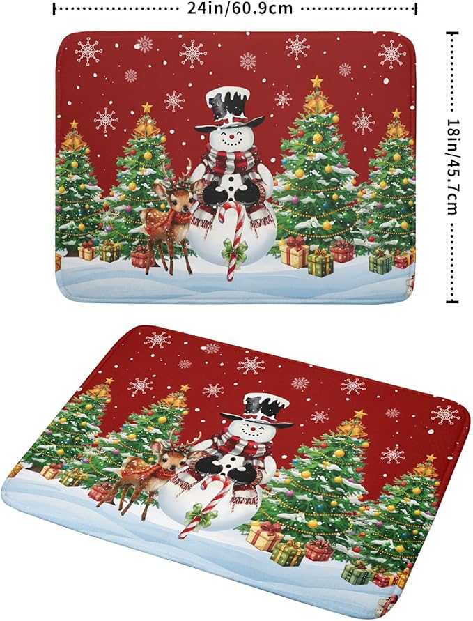 Christmas Snowman Dish Drying Mat - Image 2