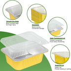 40 Pack 3LB Gold Aluminum Foil Pans - Image 4