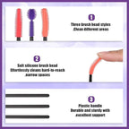 12 Pcs Silicone Nook and Cranny Brush Crevice Cleaning Brushes 3 Styles Sewing - Image 3