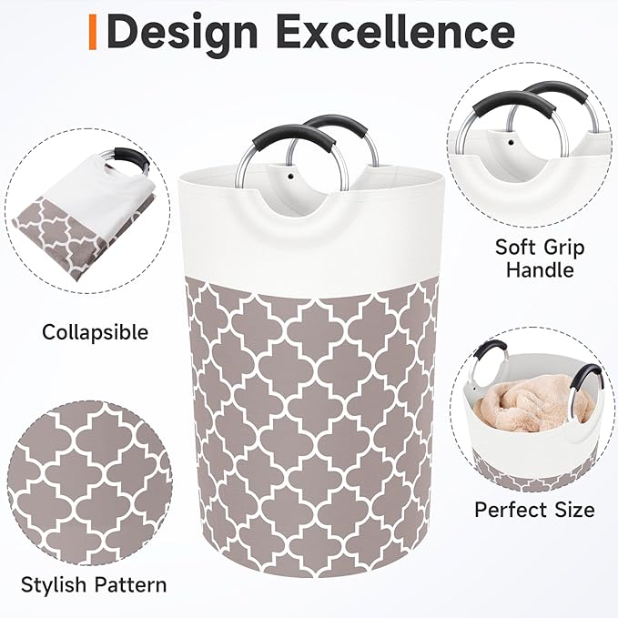 Large Laundry Basket Laundry Hamper Bag Washing Bin Clothes Bag Collapsible Tall - Image 3