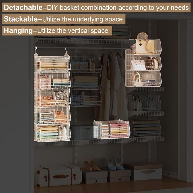 5 Tier Extra Large Closet Hanging Shelves - Image 8