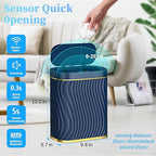 Bathroom Small Trash Can with Automatic Touchless Lid, 2.6 Gallon Smart Garbage - Image 2