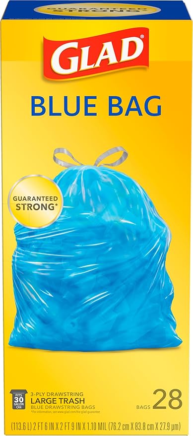 Glad 30 Gallon Garbage Bags, Large Drawstring Trash Bags - Image 2