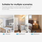 8 Pcs Self Adhesive Door Stoppers, Stainless Steel Floor Door Stop Wall - Image 5