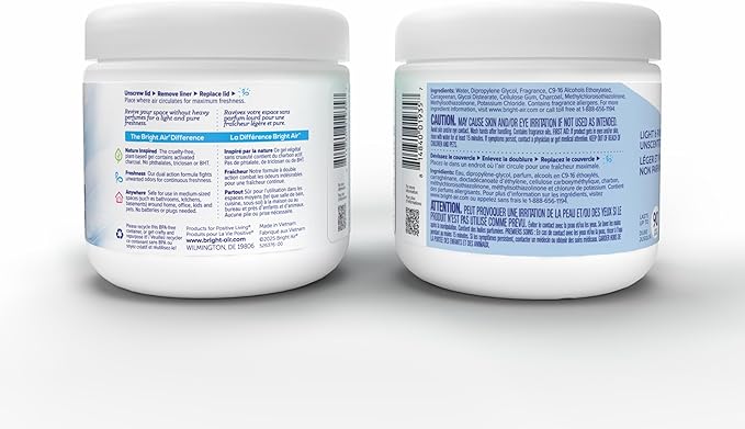 Bright Air 14 oz Odor Eliminator Gel, Light & Pure Unscented, Case of 6 - Image 3