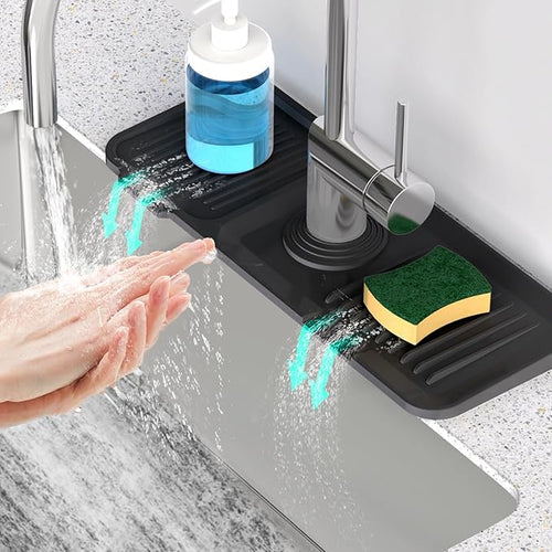 14.6'' Faucet Mat for Kitchen Sink Kitchen Sink Splash Guard Silicone Kitchen by Snoquir