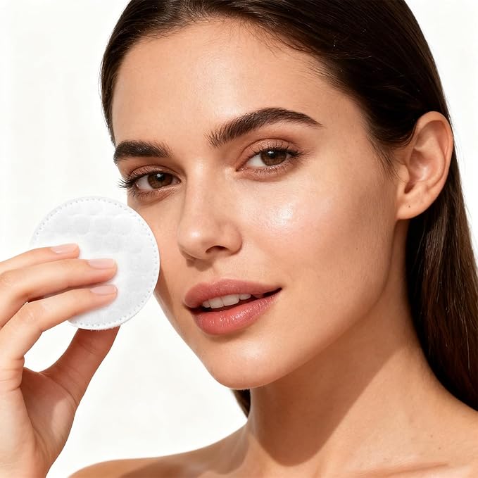 Premium Cotton Rounds for Face, Makeup Remover Pads, 100% Pure Cotton, Chemical - Image 3