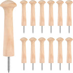 12 Pcs Wood Pegs for Hanging, 3.68 Inch Solid Unfinished Wooden Pegs for Hanging by Classicseali