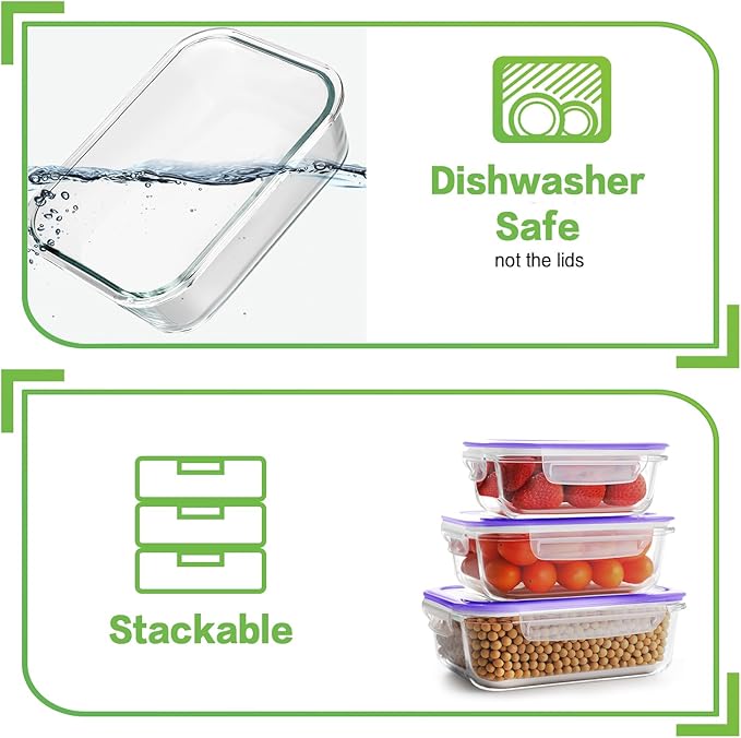 HOMBERKING Glass Food Storage Containers - Image 5