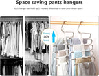 Upgrade Azeroth Pants Hangers 4 Pack Space Saving S-Type Stainless Steel - Image 2