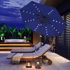 ABCCANOPY Durable Solar Led Patio Umbrellas with 32LED Lights 9FT (Royal Blue) - Image 7