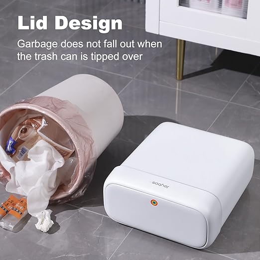 JOYBOS Bathroom Trash Can with Lid, 3 Gallon Small Garbage Can, 10L Dogproof - Image 3